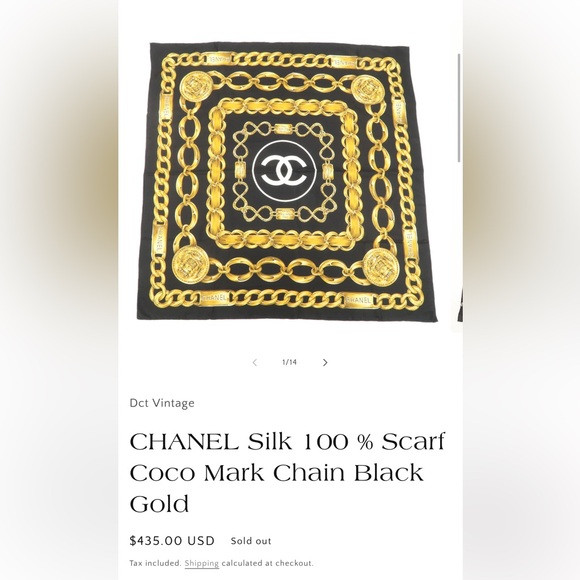 Rare Chanel 31 Rue Cambon Silk Scarf-Vintage - Picture 7 of 9